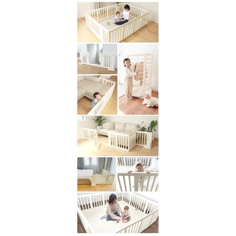 ベビーサークル 6WAY ハイタイプ 長方形 120×160cm ベビーゲート ベビーフェンス 赤ちゃん ベビー popomi 爆買の画像