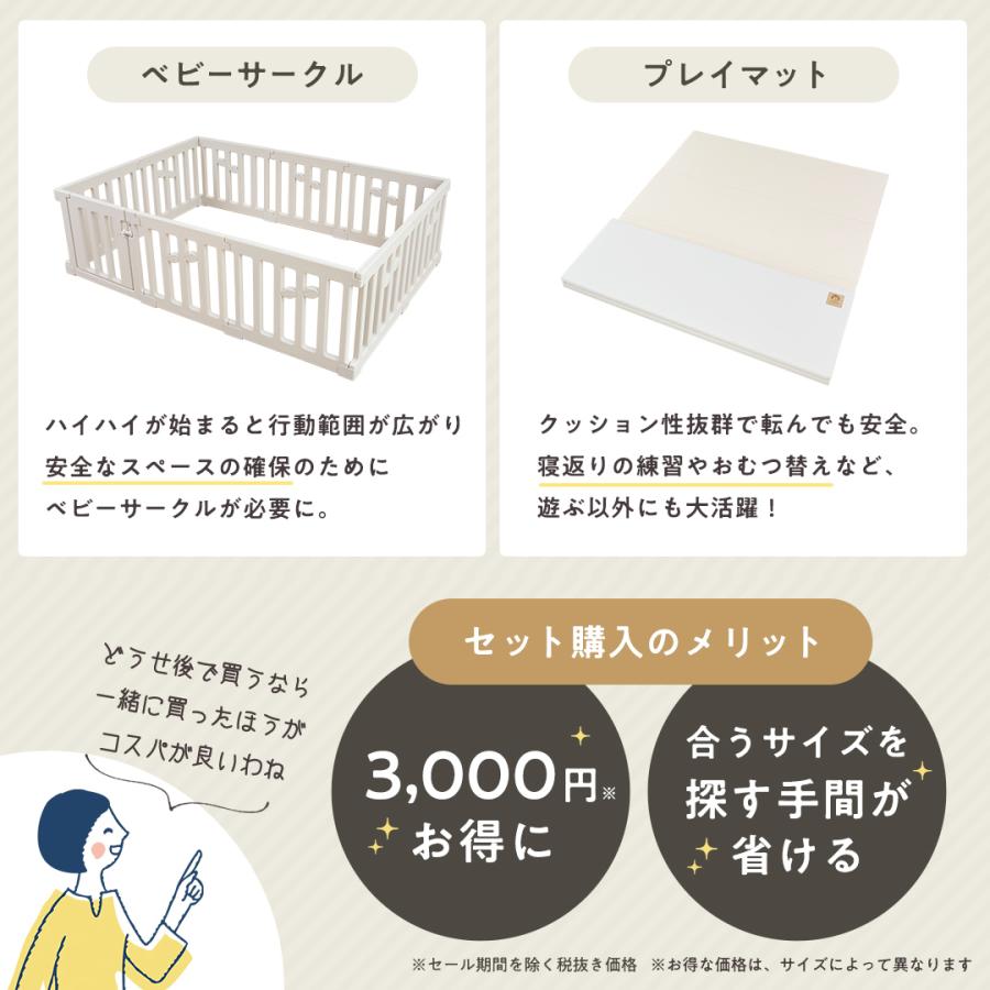 中古　ベビーサークル(ご希望でしたらプレイマットも) popomi（ポポミ） ベビーサークル LEAF マット セット 180×200cm