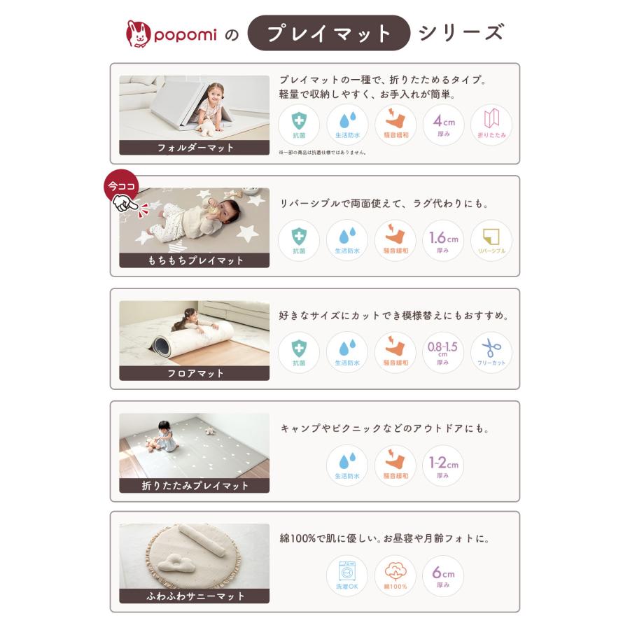 popomi（ポポミ） ＼在庫限り！20％OFFクーポン／ プレイマット ベビー