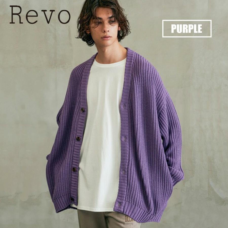 Revo. 【Revo.】畦編み 5G ルーズニットカーディガン/全7色 トップス
