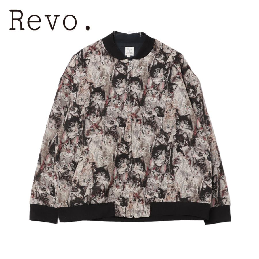 Revo. 【Revo.】ゴブラン総柄織り ジップアップブルゾン/全4色