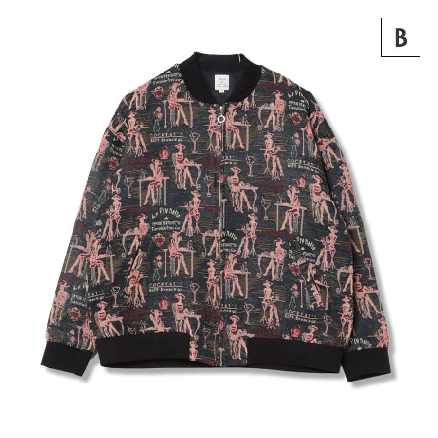 Revo. 【Revo.】ゴブラン総柄織り ジップアップブルゾン/全4色