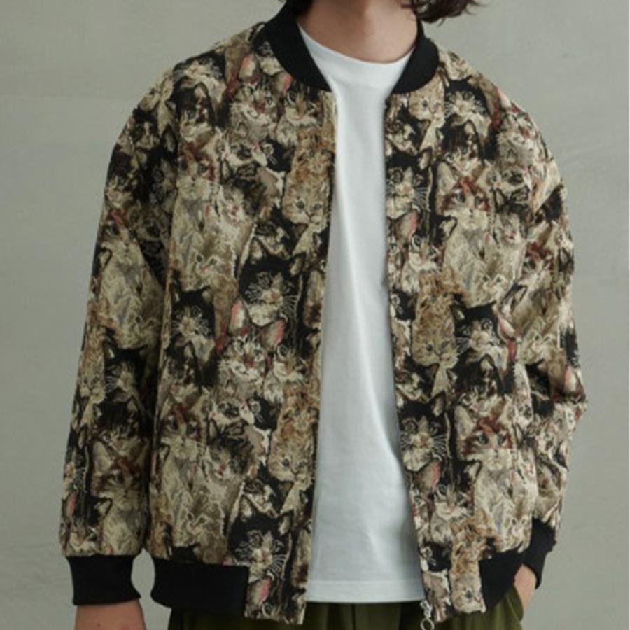 Revo. 【Revo.】ゴブラン総柄織り ジップアップブルゾン/全4色