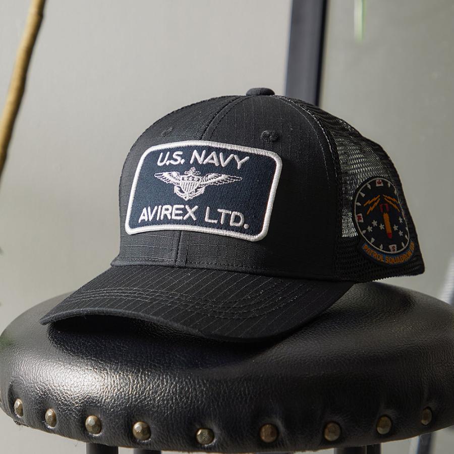 【AVIREX】EX AX U.S NAVY MESH CAP/全4色 キャップ 帽子 シンプル カジュアル ロゴ アウトドア メンズ レディース ユニセックス｜juglans｜05