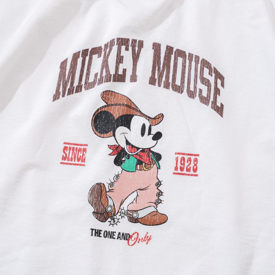 ミッキー生誕72周年記念：限定カウボーイミッキー Disney（ディズニー） 【Disney】カウボーイミッキー プリントTシャツ