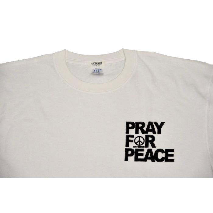 半袖Tシャツ　ASCENSION × GOODSEEKER Wネーム / PRAY FOR PEACE TEE  グラフィック　アウトドア キャンプ 登山 野外フェス CAMPFIRE トレイルラン  as-1013｜juice16｜06