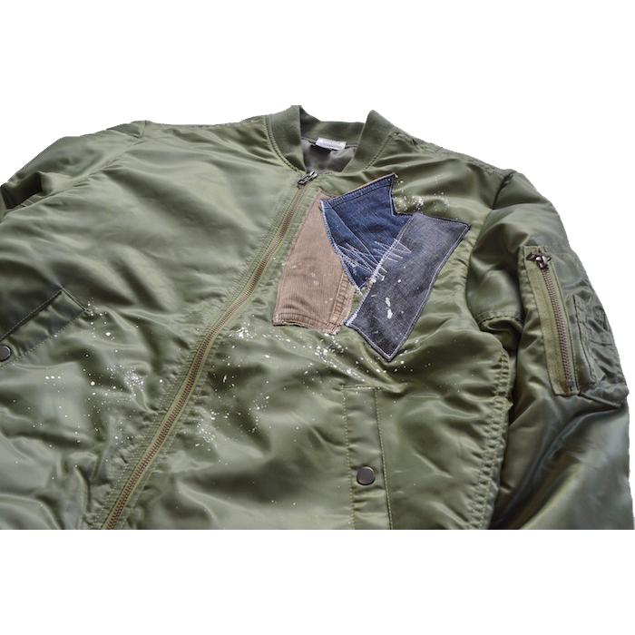 ASCENSION（アセンション） MA-1 デニムパッチワーク ミリタリー