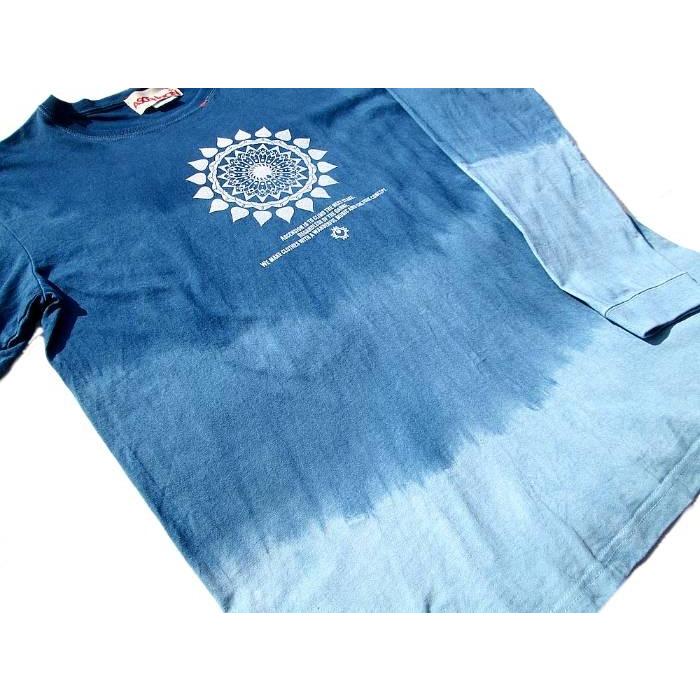 ロングTシャツ ASCENSION（アセンション）INDIGO LONG TEE 藍染グラデーション （黒部の名水染めシリーズ））as-798｜juice16｜04