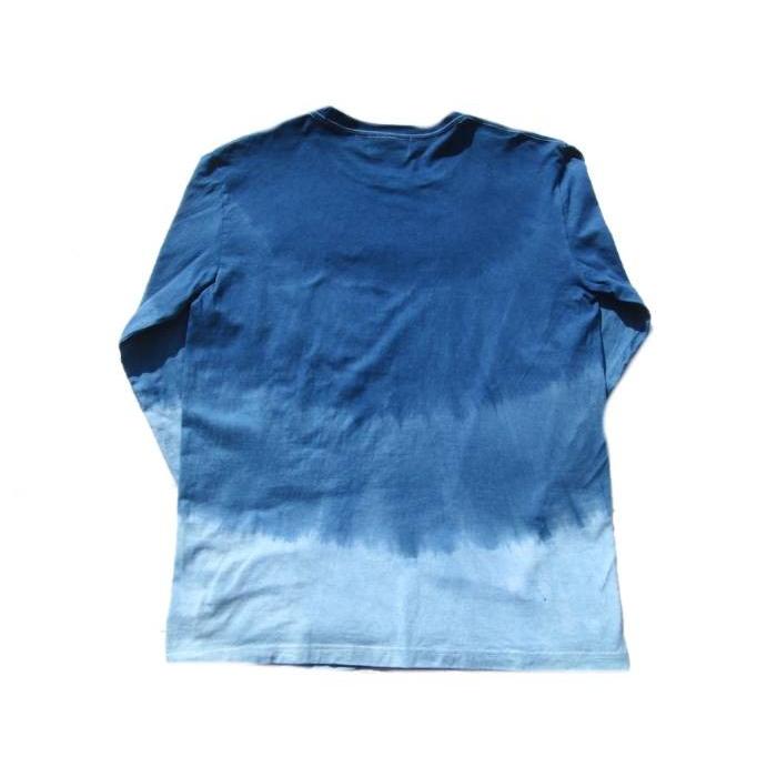 ロングTシャツ ASCENSION（アセンション）INDIGO LONG TEE 藍染グラデーション （黒部の名水染めシリーズ））as-798｜juice16｜05