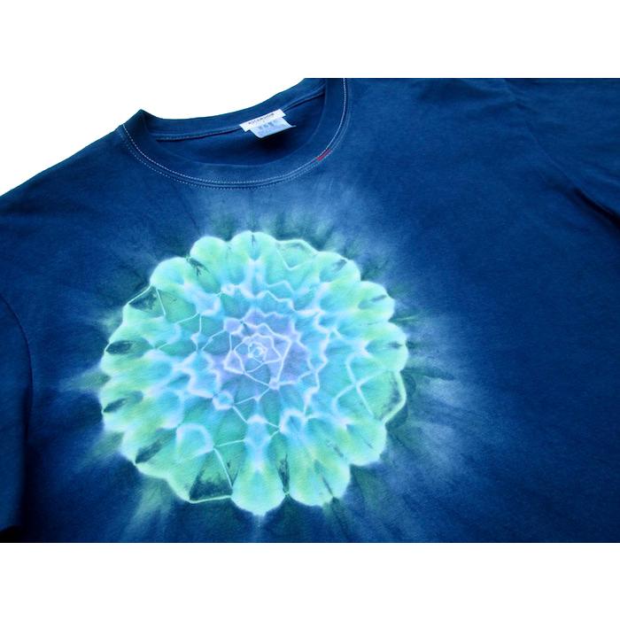 藍染めTシャツ 16点曼荼羅藍染め 黒部の名水シリーズ タイダイ