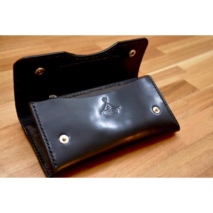BLUE.ART / CORDOVAN（コードバン）LONG WALLET  レザーウォレット コードバン 姫路レザー ハンドメイド 革財布 長財布 ba-122の画像