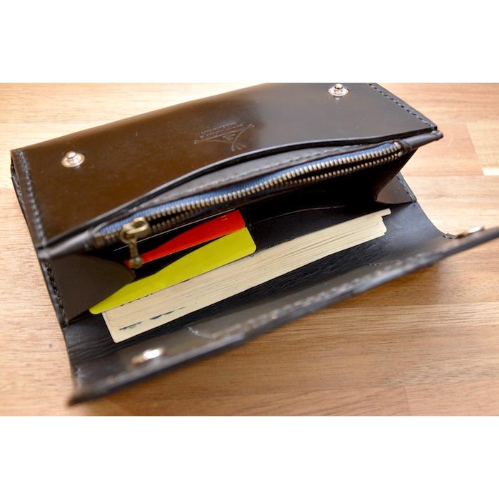 BLUE.ART / CORDOVAN（コードバン）LONG WALLET  レザーウォレット コードバン 姫路レザー ハンドメイド 革財布 長財布 ba-122の画像