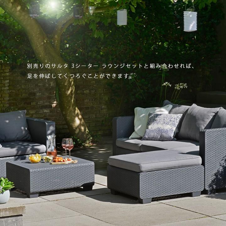 ガーデンソファ ラタン調 おしゃれ「フットスツール（オットマン 