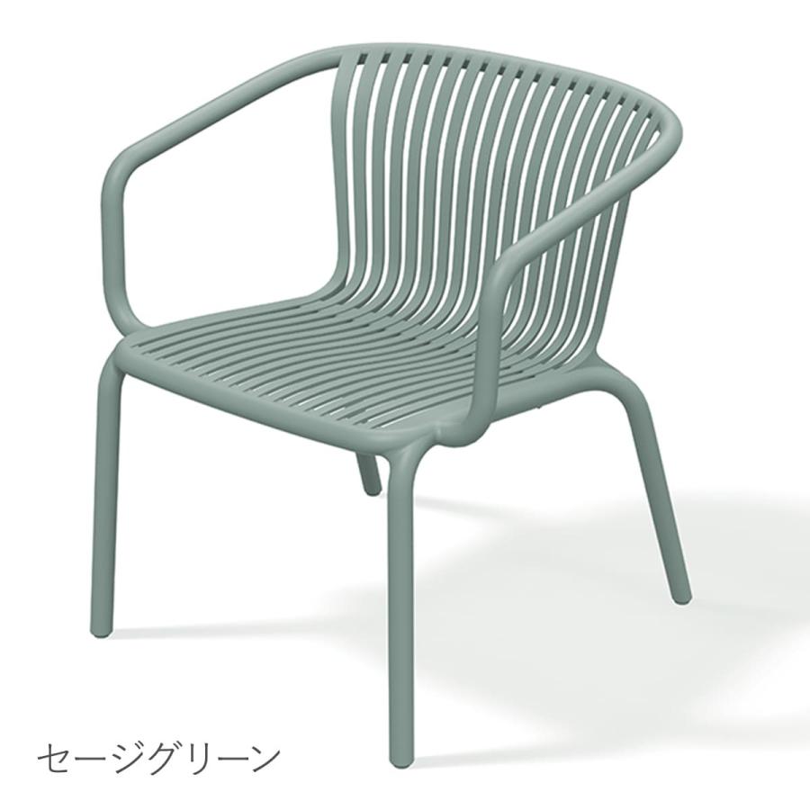 【2脚】軽くて丈夫なラタンチェア・グリーン CRES クレス ガーデンチェア ローチェア 屋外 水洗い 「 FERNE ブレネ ラウンジ