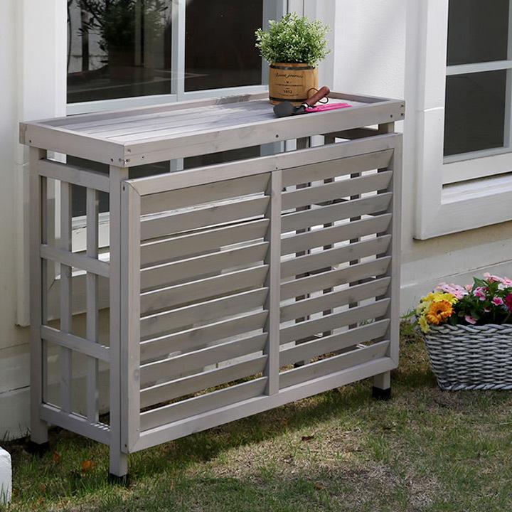 驚きの安さ 室外機カバー 木製 室外機収納 室外機 花台 エアコンカバー 簡単組立 逆ルーバー室外機カバー Jsac 930 安い Theculturewire Com