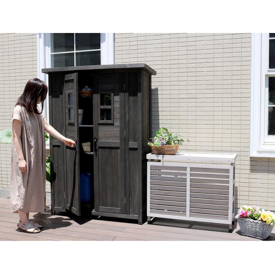 室外機カバー 木製 室外機収納 室外機 花台 エアコンカバー 簡単組立