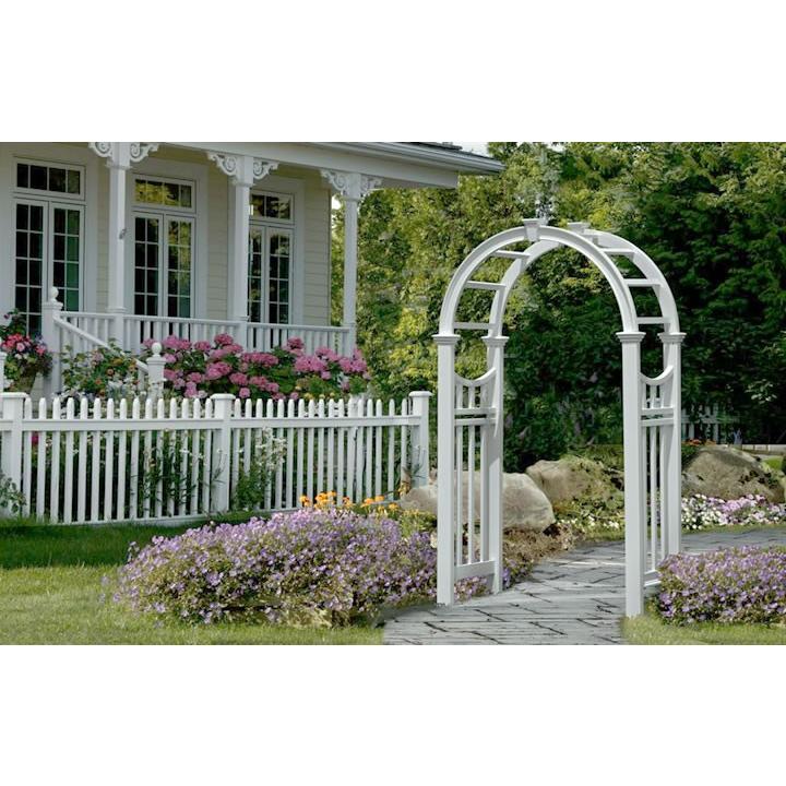 ホワイトフェンス ホワイト アーチ 樹脂 ガーデンアーチ おしゃれ 組立