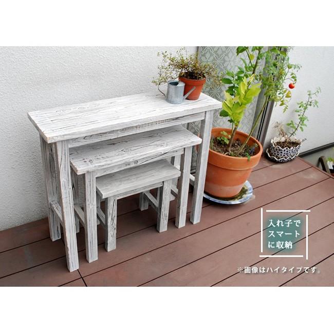 花台 木製 フラワースタンド おしゃれ シャビー ホワイト ガーデニング