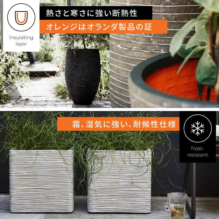 植木鉢 おしゃれ 軽量「カピ(Capi) アーバンスムース スクエア Sサイズ(30×H30cm)」10号鉢相当/大型/ブラック・ダークグレー/底穴なし|郵便ポスト・表札のJUICYGARDEN|07
