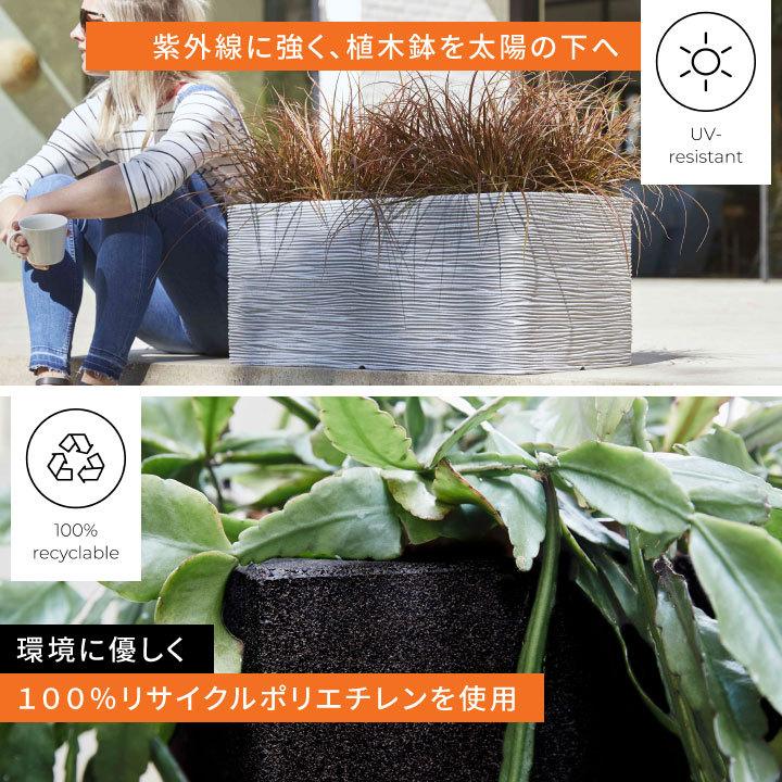 植木鉢 おしゃれ 軽量「カピ(Capi) アーバンスムース スクエア Sサイズ(30×H30cm)」10号鉢相当/大型/ブラック・ダークグレー/底穴なし|郵便ポスト・表札のJUICYGARDEN|08