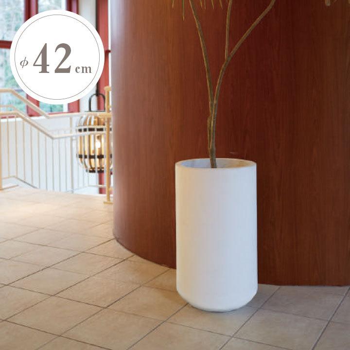 おしゃれ 大型 植木鉢「ポプナニ（POPNANI） トールライレイ」直径42cm 高さ70cm 容量74L ホワイト