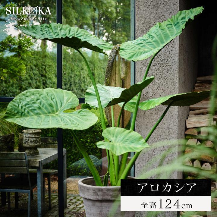 フェイクグリーン 大型「アロカシア 124cm シルカ（Silk-ka