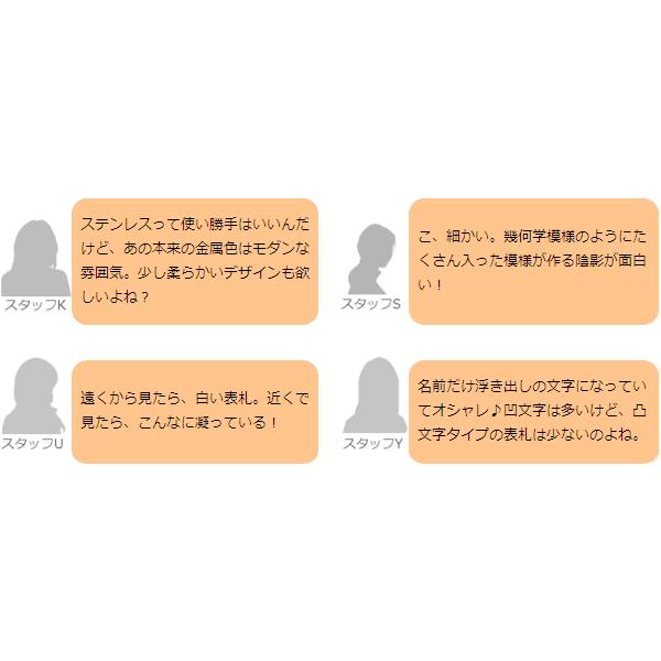 累計販売2万枚突破 表札 風水に良いといわれる白い表札 ステンレス Lt 凸凹エンボス ステンレス表札 ドレープ Calms 安い購入 Kpiss Fm
