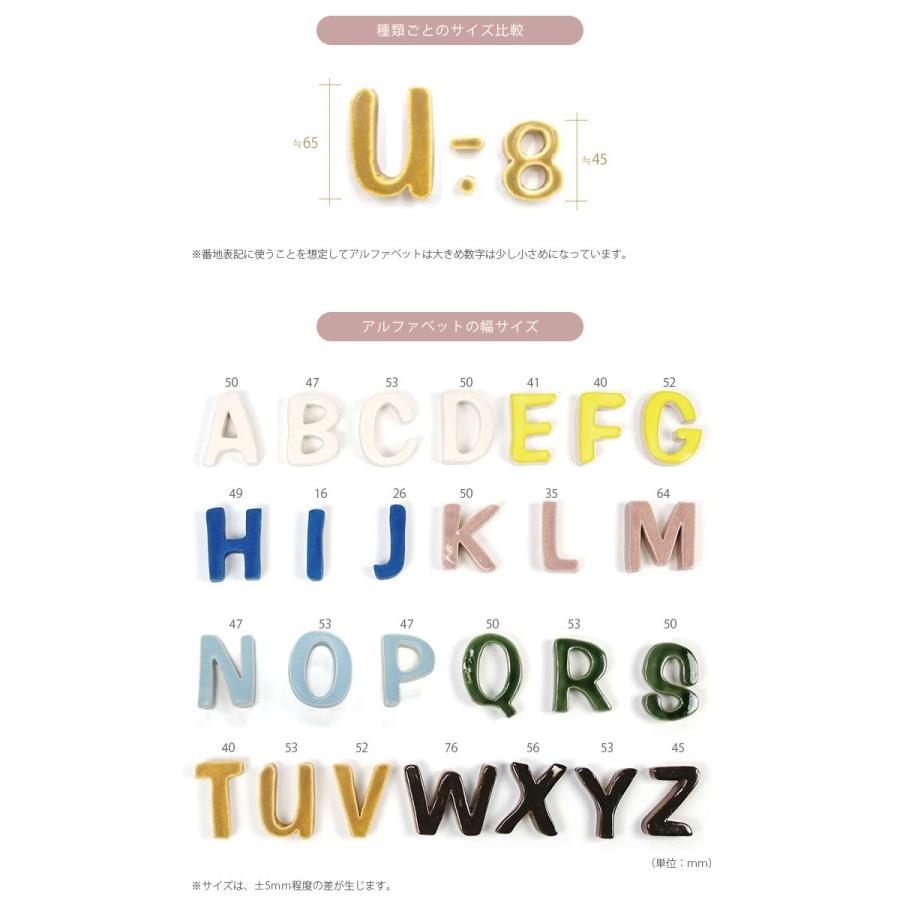 メーカー公式 陶器製 可愛い 切り文字表札 Puffy Sign パフィーサイン アルファベット シュガー U Z 手作り 立体文字表札 おしゃれ Terahaku Jp