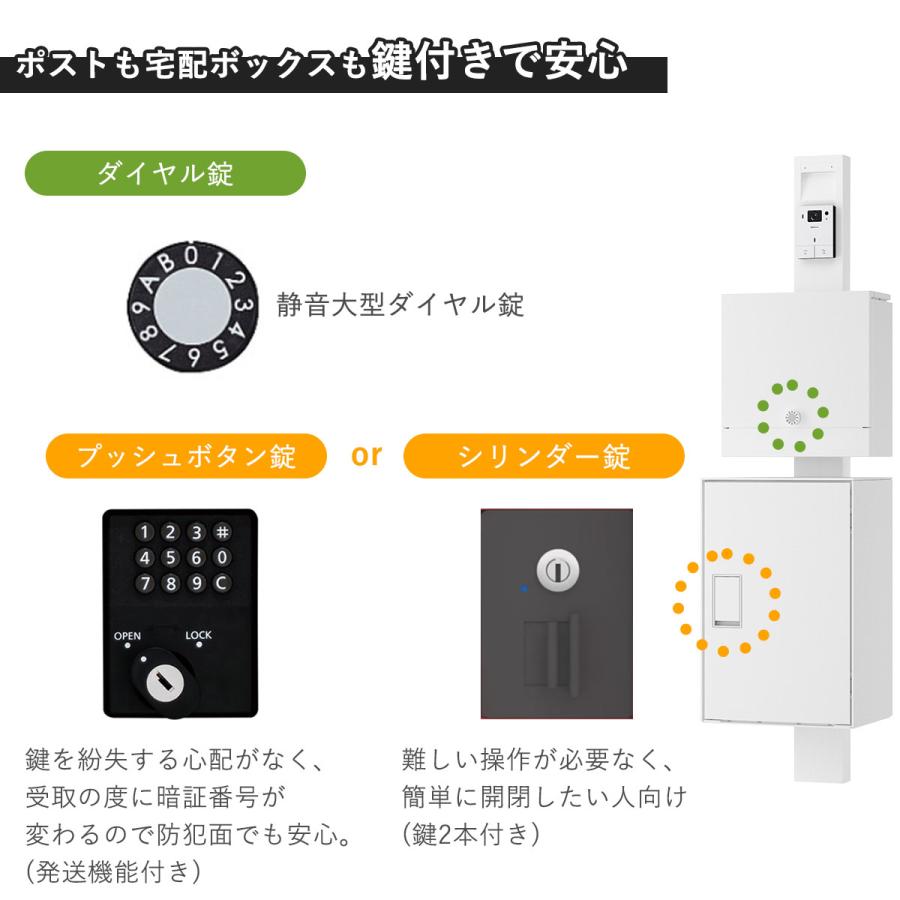Nasta（ナスタ） 宅配ボックス + 郵便ポスト + 門柱 + インターホン