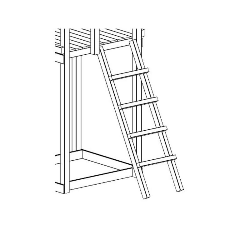 DIY　屋外　木製　はらっぱBASEオプション　「はらっぱギャング　家庭用遊具作成用パーツ　※送料無料対象外　スタンダードはしご（エコアコールウッド）」　自作