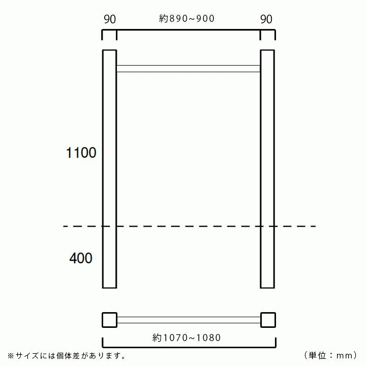 DIY 屋外 木製 家庭用遊具 ステンレス鉄棒 「はらっぱGYM シングル 鉄棒幅900mm（エコアコールウッドセット） はらっぱギャング」  自作 | ブランド登録なし | 04
