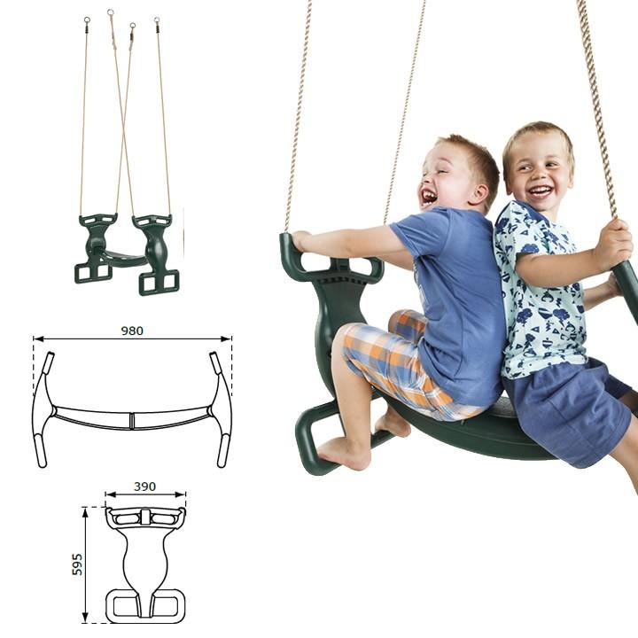 DIY 子供 幼児 キッズ 庭 屋外 家庭用ブランコ単品 [受注輸入]「2人