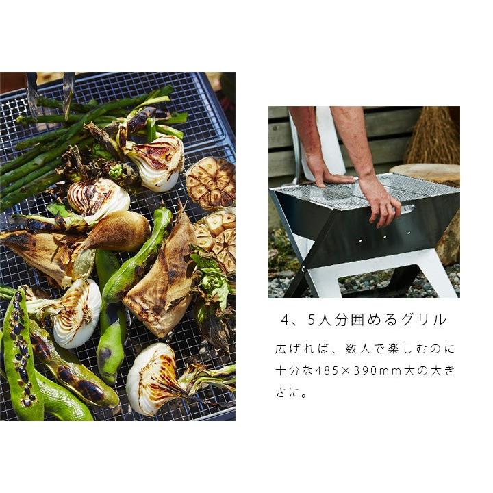 BBQグリル バーベキューグリル 折り畳み アウトドア キャンプ 「ノート