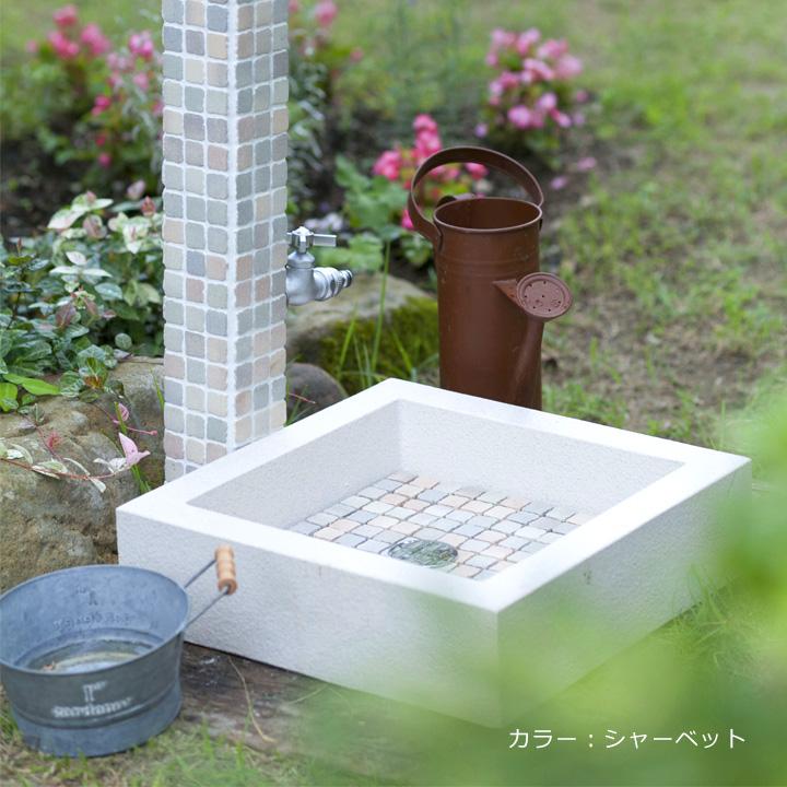 水受け ガーデンパン モザイクタイル ガラス セラミック カラフル