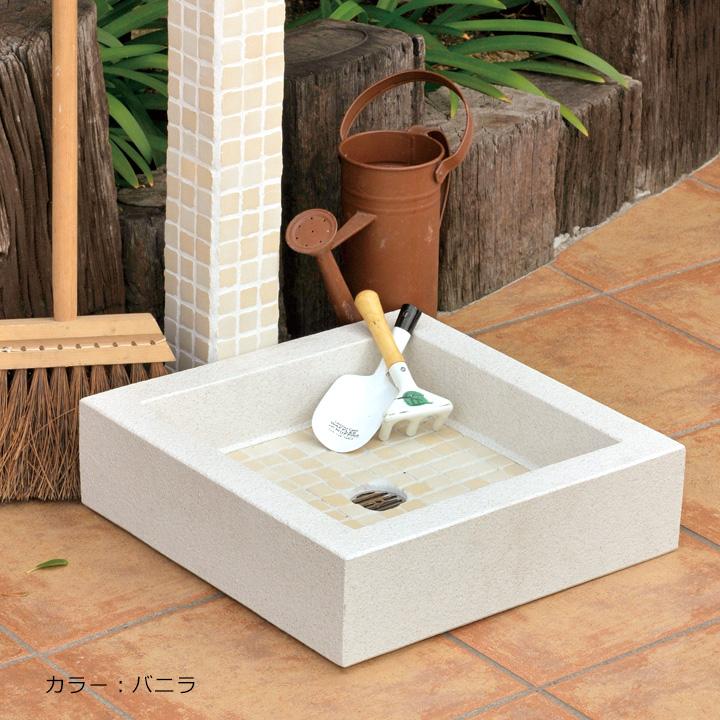 水受け ガーデンパン モザイクタイル ガラス セラミック カラフル