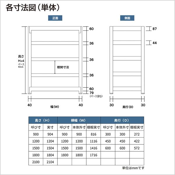 スチールラック スチール棚 業務用 高さ1800×幅1800×奥行600mm 2段 単体 EK軽中量 150kg/段(ボルトレス) アイボリー (42kg)_5