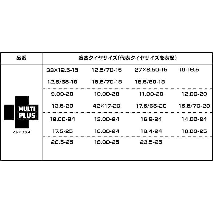 オス型(凸型)】ラチェット式ワイヤーチェーンバンド タイヤサイズ15~25