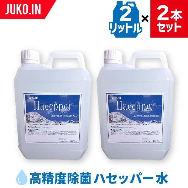 高精度除菌液 ハセッパー水|2L×2本セット|弱酸性 次亜塩素酸水|ウイルス対策 | 