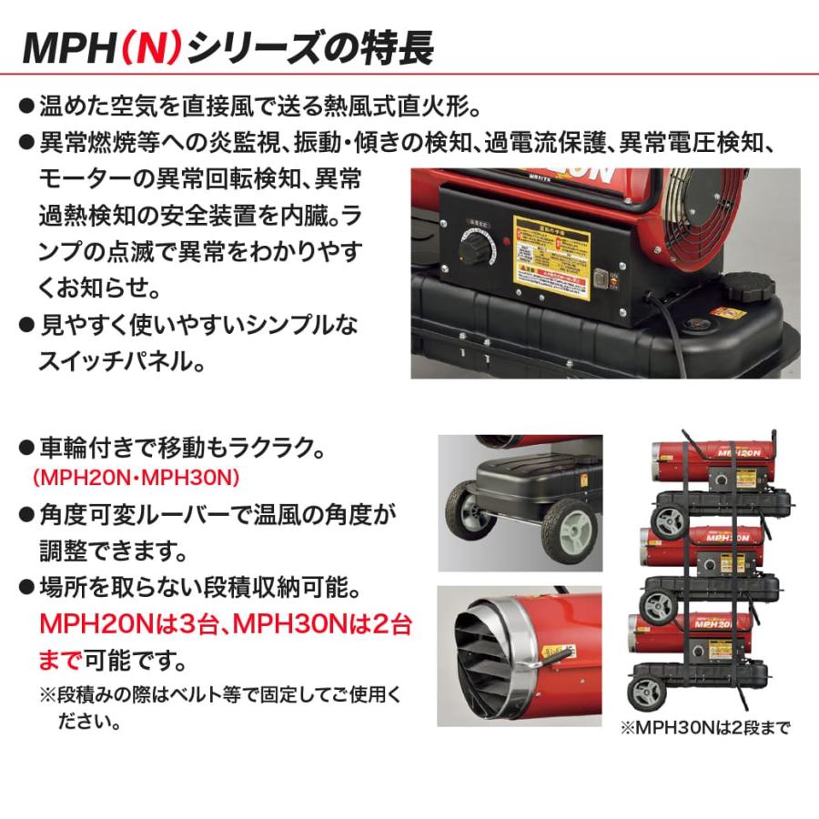 ワキタ パワーヒーター MPH20N ジェットヒーター 灯油 熱風式直火型 油