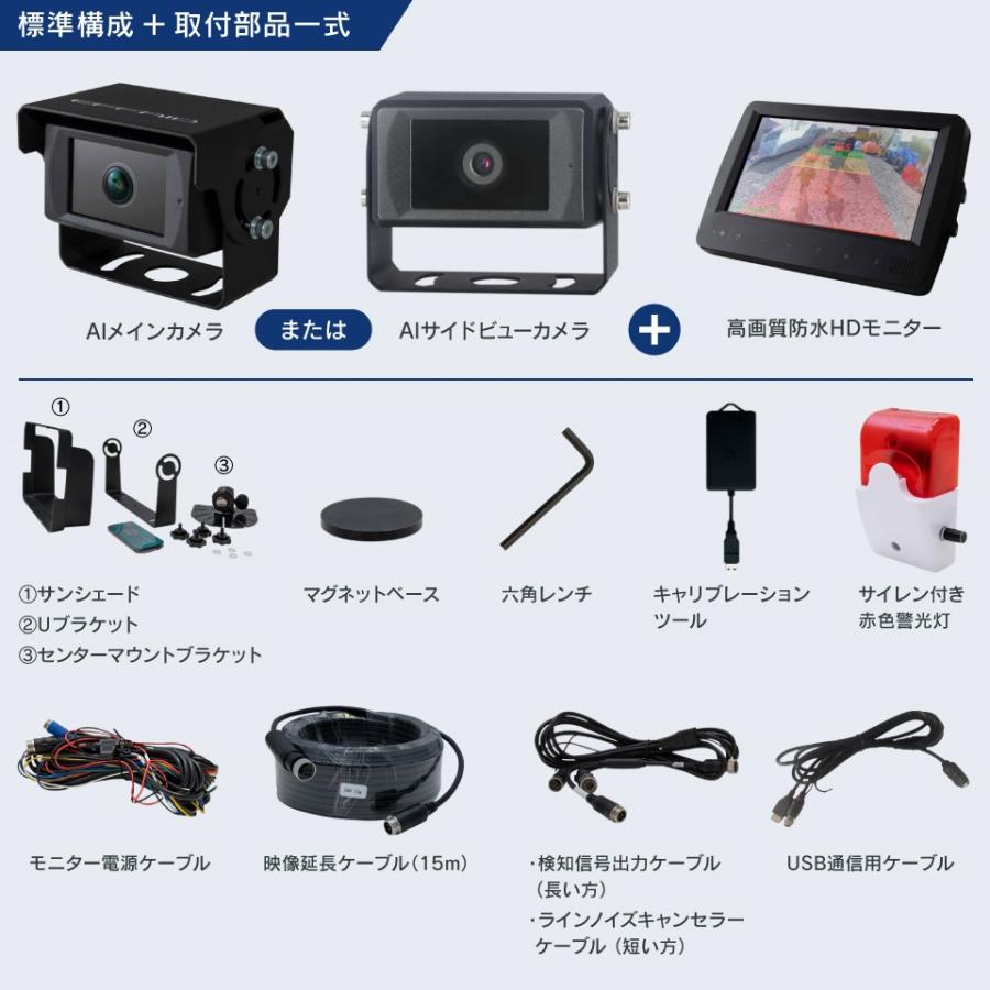 標準セット)モニター+カメラ AI歩行者検知・接近警報カメラ MAX 標準セット)モニター+カメラ AI歩行者検知・接近警報カメラ MAX