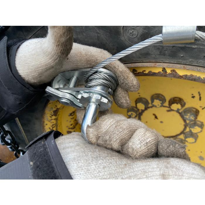 JET03 2ペア(タイヤ4本分) 建設機械・除雪車両用ラチェット式ワイヤー