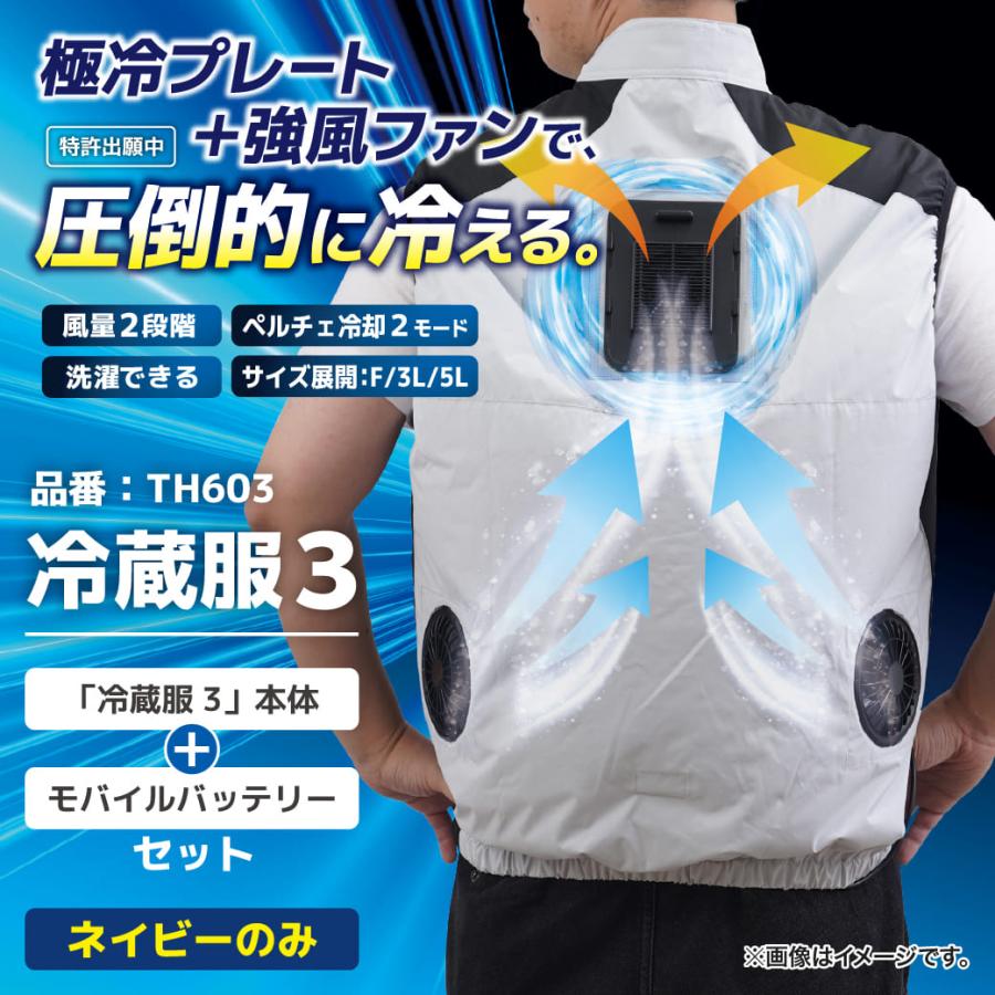 SANKO 冷蔵服3 バッテリーセット 新品未使用品 3Lネイビー SANKO 冷蔵服3 バッテリーセット 新品未使用品 ネイビー