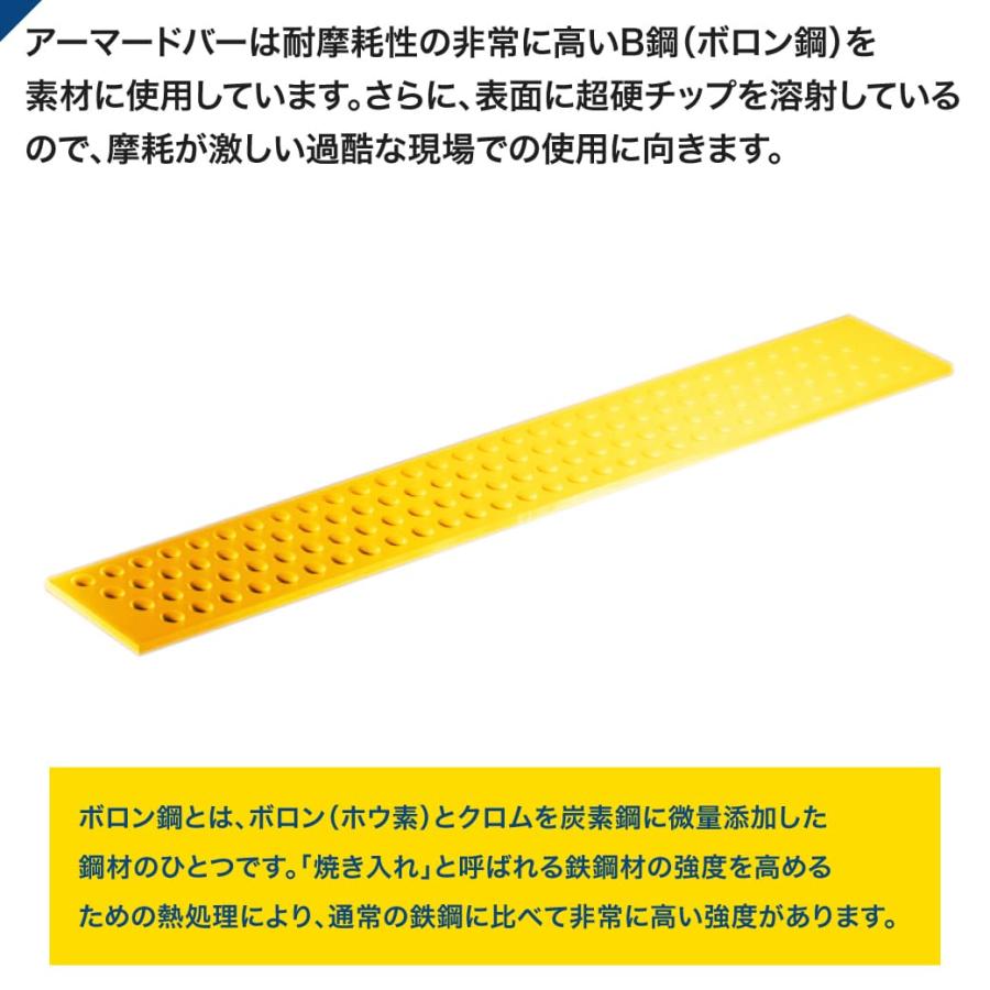 油圧ショベルバケット補強材 アーマードバー 16mmx100mmx2000mm ボロン鋼(B鋼) ユンボ バケット 底板 補修材 MAXIS | ブランド登録なし | 01