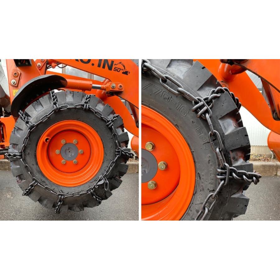 15.5/70-18ホイールローダー用タイヤチェーン4本セット