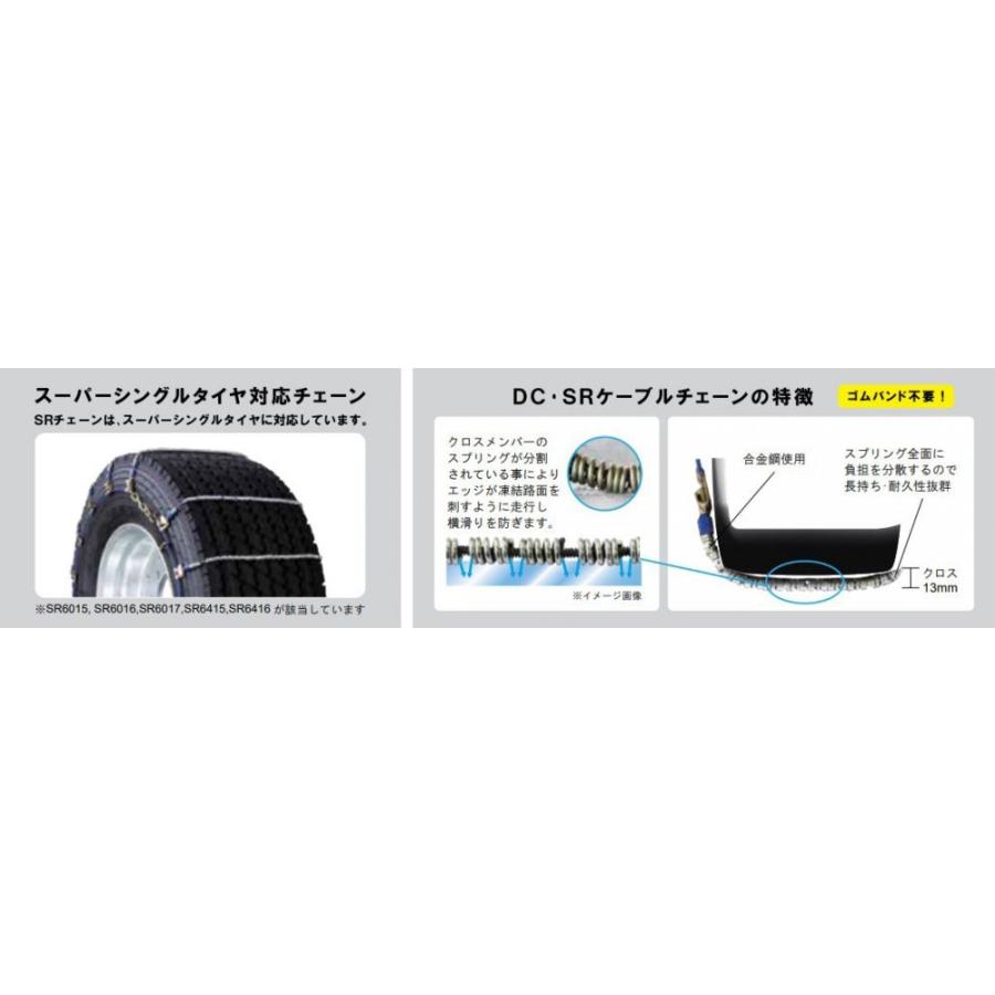 SCCタイヤチェーン SR6514|11R22.5他|1ペア(チェーン2本タイヤ4 SCCタイヤチェーン SR6514|11R22.5他|1ペア(チェーン2本タイヤ4