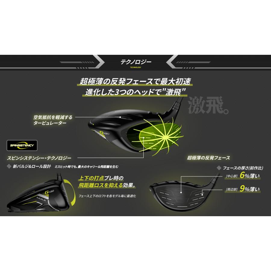 PING ピン ゴルフ G430 LST ドライバー ALTA JCB BLACK カーボン 