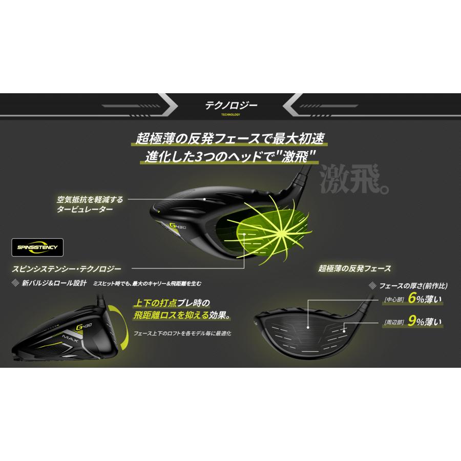 PING ピン ゴルフ G430 SFT ドライバー PING TOUR 2.0 CHROME 65 カーボン ツアー クローム  (左右・ロフト選択) 日本仕様｜juko-in｜10