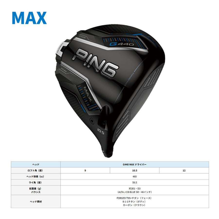PING（ピン） PING G440 MAX SFT LST ドライバー 標準 純正 シャフト