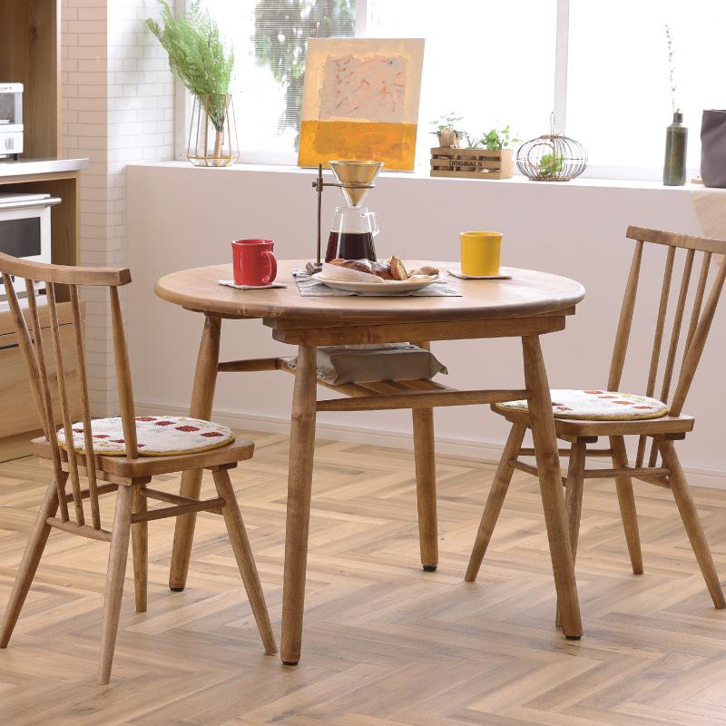 関家具 LOGIE ロジー ダイニングテーブル 丸型 幅90cm テーブル