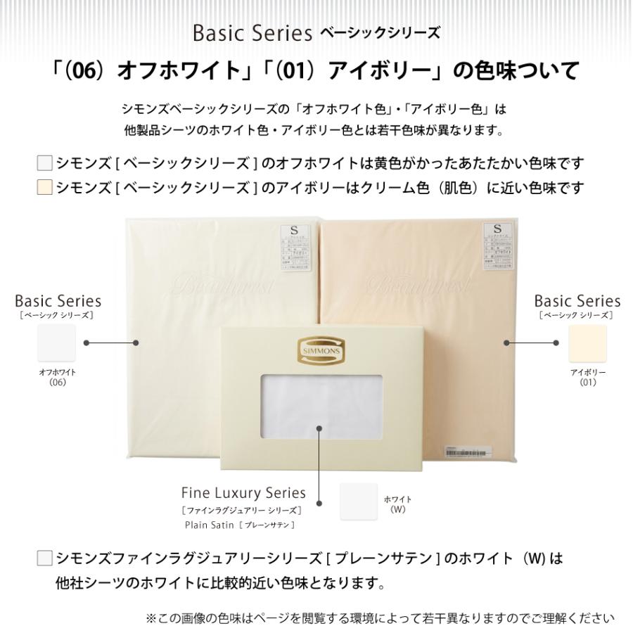 SIMMONS（シモンズ） ボックスシーツ SD セミダブルサイズ マチ60cm